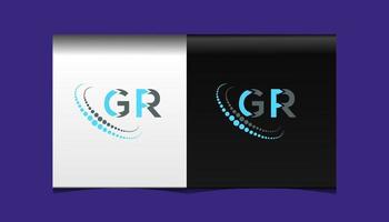 gr brief logo creatief ontwerp. gr uniek ontwerp. vector