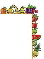 fruit karakter banier illustratie vector