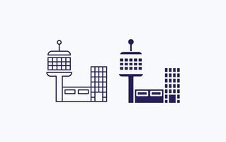 luchthaven en luchtvaart station vector icoon