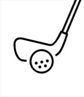 golf sport en club icoon vector