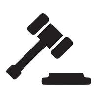 rechter hout hamer vector illustratie, veiling, vlak ontwerp, oordeel, veiling icoon kan worden gebruikt voor web en mobiel