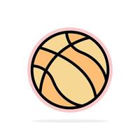 bal basketbal nba sport abstract cirkel achtergrond vlak kleur icoon vector
