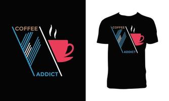 koffie verslaafde t overhemd ontwerp. vector