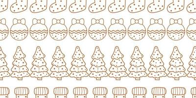 winter en Kerstmis themed naadloos patroon vector