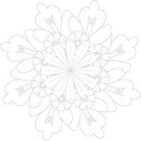 bloemen en tekening kleur Pagina's vector