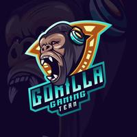 gorilla mascotte logo mooi zo gebruik voor symbool identiteit embleem insigne en meer vector