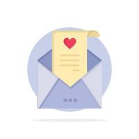 mail liefde brief voorstel bruiloft kaart abstract cirkel achtergrond vlak kleur icoon vector