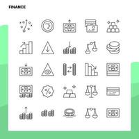 reeks van financiën lijn icoon reeks 25 pictogrammen vector minimalisme stijl ontwerp zwart pictogrammen reeks lineair pictogram pak