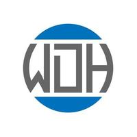 wdh brief logo ontwerp Aan wit achtergrond. wdh creatief initialen cirkel logo concept. wdh brief ontwerp. vector