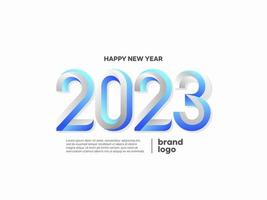 gelukkig nieuw jaar 2023 logotype vector