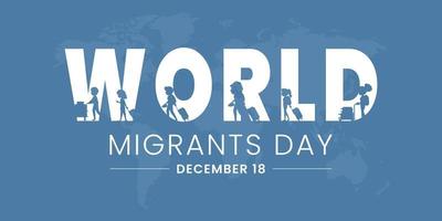Internationale migranten dag, migratie concept illustratie, vector illustratie.