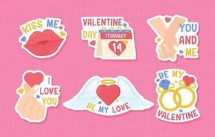 Valentijn dag babbelen sticker vector