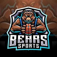 bears sport- masocteren logo ontwerp vector