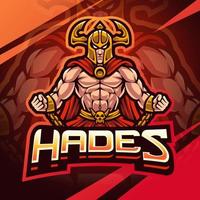 Hades esport mascotte logo ontwerp vector