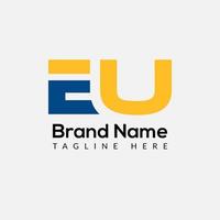abstract EU brief modern eerste logo ontwerp vector
