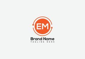 abstract em brief modern eerste logo ontwerp vector