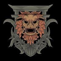 komainu foo hond leeuw dier illustratie vector