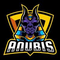 Anubis gaming mascotte logo illustratie vector