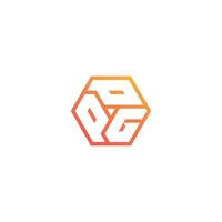 ppg logo sjabloon ontwerp in zeshoek vorm vector