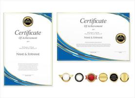 certificaat of diploma retro vintage design vector