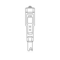 digitaal ph meter schets icoon illustratie Aan wit achtergrond vector