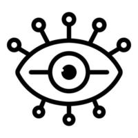 oude oog amulet icoon, schets stijl vector