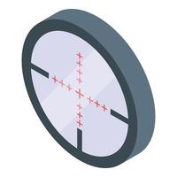 centrum strekking zicht icoon, isometrische stijl vector