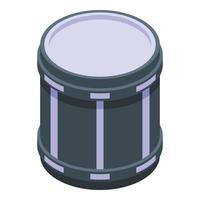 modern drums icoon, isometrische stijl vector