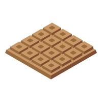 chocola melk bar icoon, isometrische stijl vector