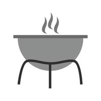 Koken pot vlak grijswaarden icoon vector