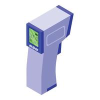 geweer winkel digitaal thermometer icoon, isometrische stijl vector