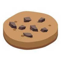 chocola koekjes icoon, isometrische stijl vector