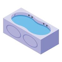 jacuzzi icoon, isometrische stijl vector