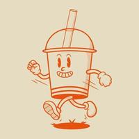 schattig kop karakter, retro mascotte karakter vector