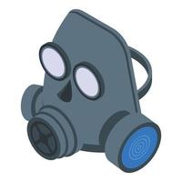 zuur gas- masker icoon, isometrische stijl vector