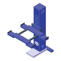 elektrisch auto optillen icoon, isometrische stijl vector