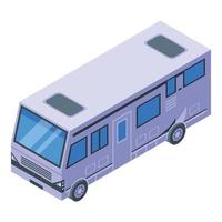 avontuur camper icoon, isometrische stijl vector