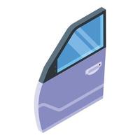 auto deur icoon, isometrische stijl vector