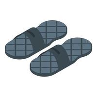 strand slippers icoon, isometrische stijl vector