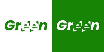 groen blad logo sjabloon vector