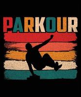 parkour grafisch vector t-shirt illustratie