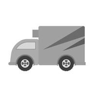 zwaar vrachtauto vlak grijswaarden icoon vector