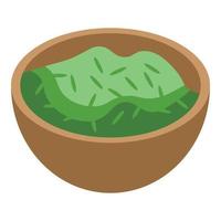 rozemarijn salade icoon, isometrische stijl vector