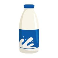 fles van melk met pet vector