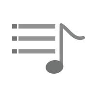 muziek- opties vlak grijswaarden icoon vector