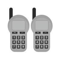 walkie talkie vlak grijswaarden icoon vector