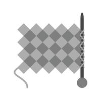 breiwerk vlak grijswaarden icoon vector