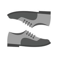 paar- van schoenen vlak grijswaarden icoon vector