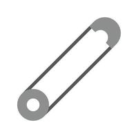 veiligheid pin vlak grijswaarden icoon vector