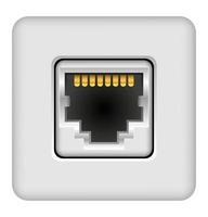 lan connector voor internet transmissie vector illustratie geïsoleerd Aan wit achtergrond